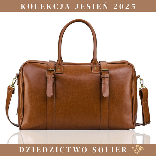 Vintage brown leather men`s weekend bag HAMILTON